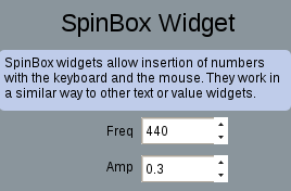 spin box