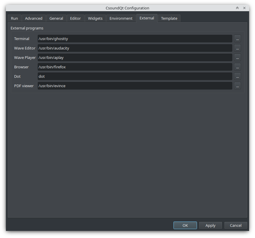 external tab
