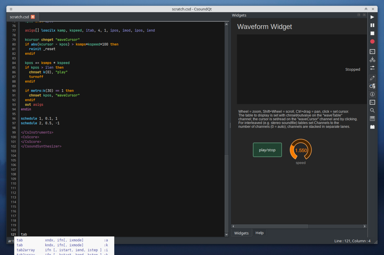 code completion